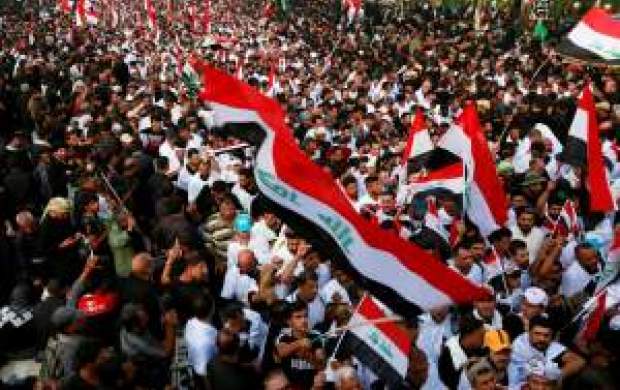 تظاهرات میلیونی عراقی‌ها در بغداد در محکومیت اشغالگری نظامی آمریکا